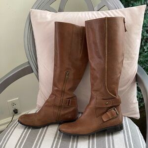 Enzo leather riding boots, brown soft leather 6